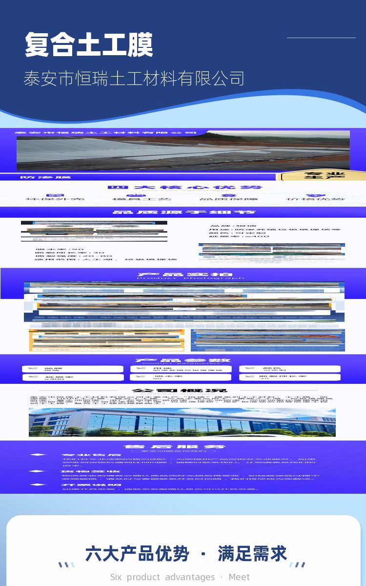 2mm geomembrane landfill area anti-seepage film 0.75mm HDPE covering film support customization