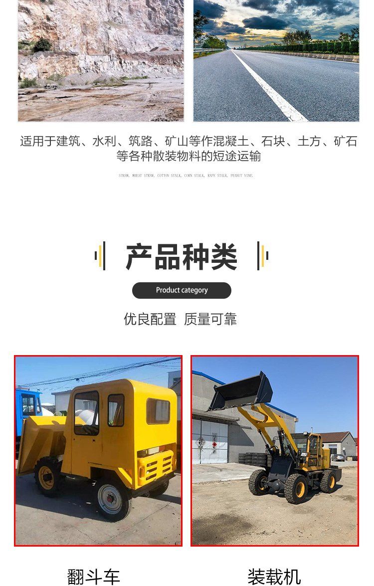 Xinyu Diesel Engineering Front Dump Truck Cement Concrete Iron Shed Trampoline FS-20 Front Dump Four Wheel Vehicle