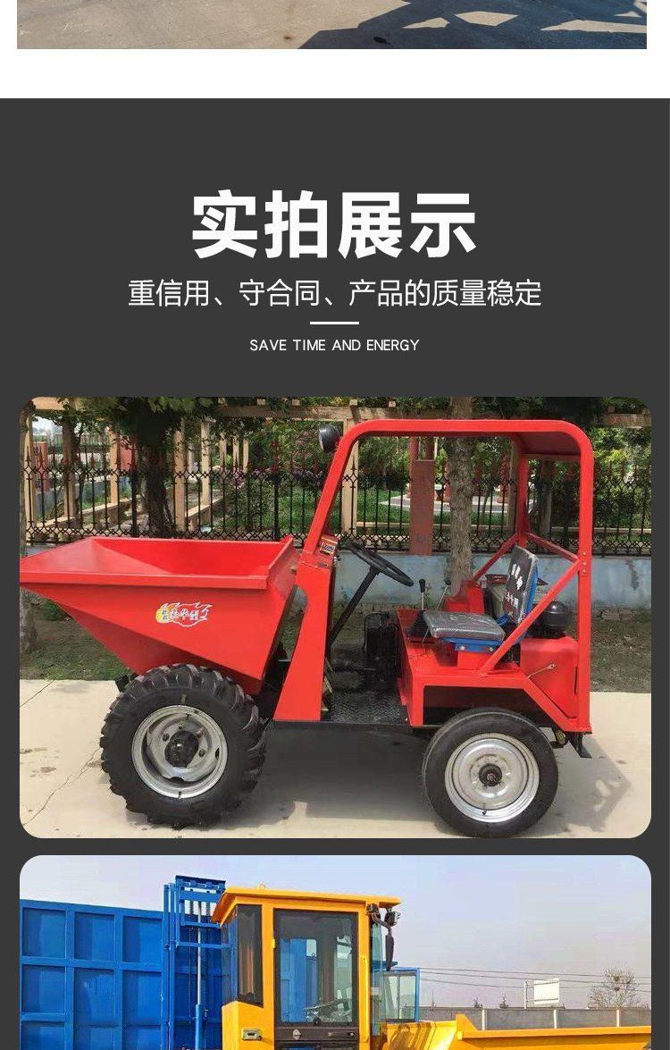 Xinyu Diesel Engineering Front Dump Truck Cement Concrete Iron Shed Trampoline FS-20 Front Dump Four Wheel Vehicle