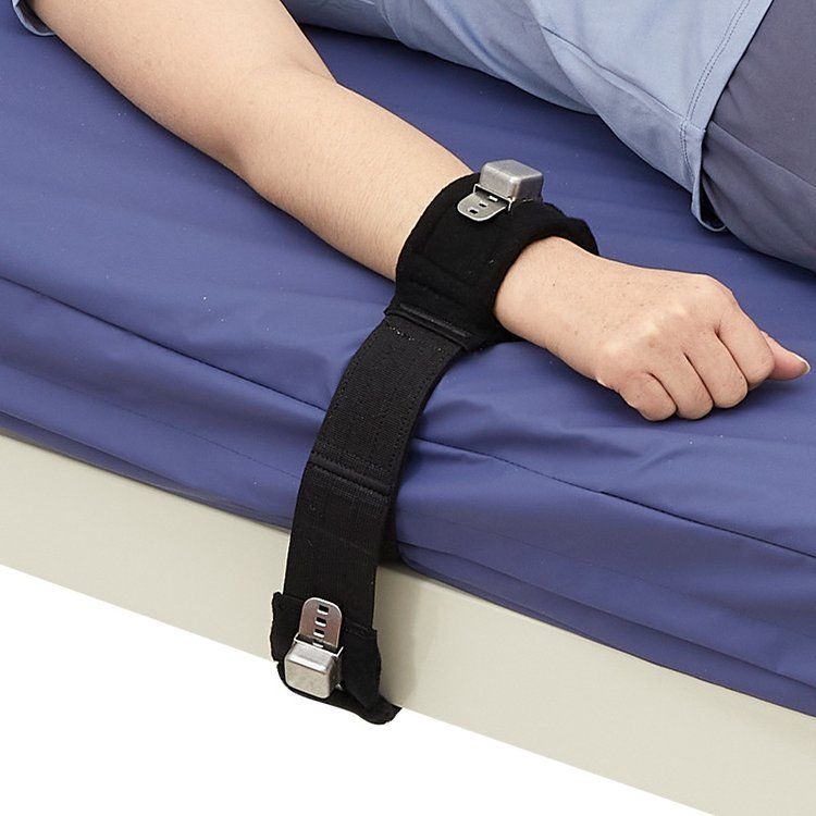 Cutting resistant restraining strap - Comfort insertion medical wrist fixation strap - restless crowd restraint strap