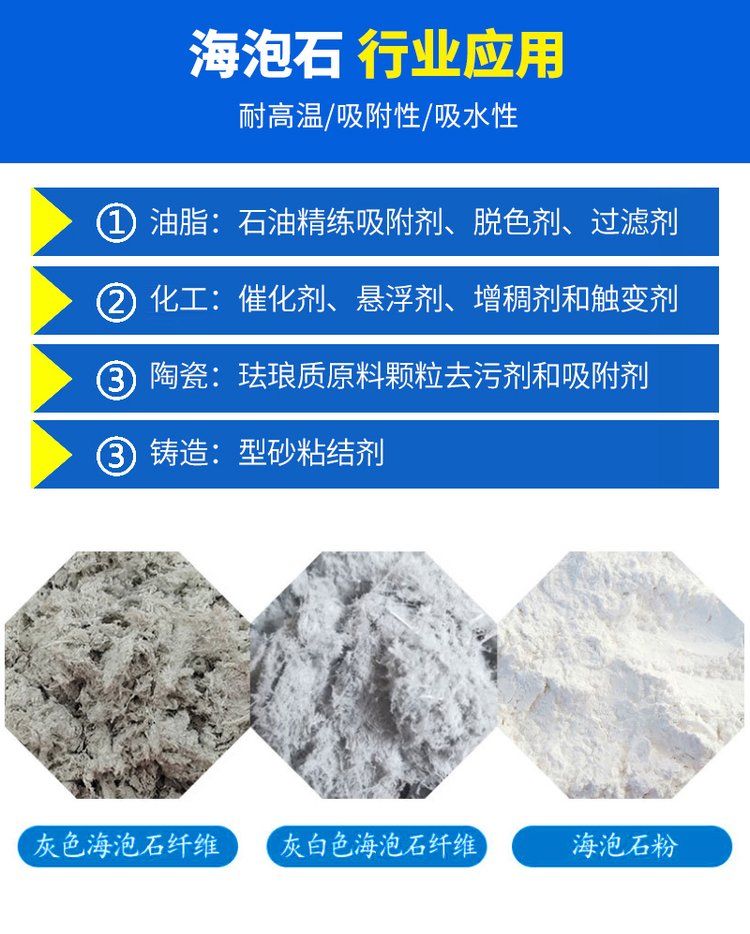 Chengao manufacturer's rich magnesium insulation sepiolite raw ore factory has low thermal conductivity of asbestos free fibrous insulation mortar