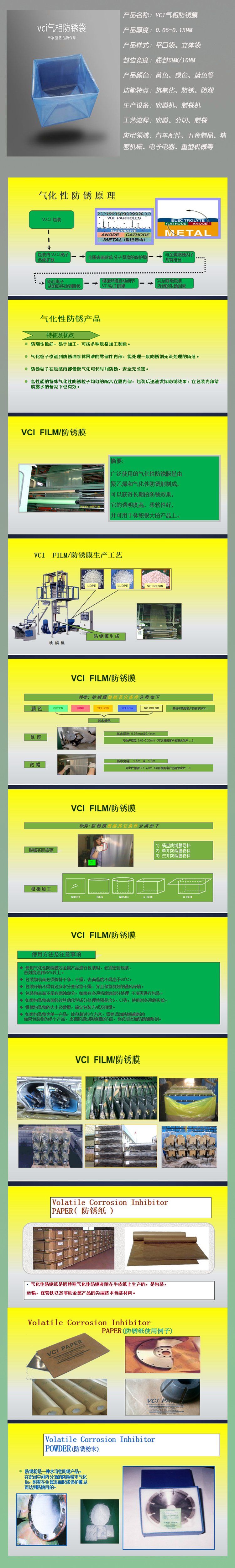 LDPE high-pressure VCI vapor phase rust prevention film for automotive engine parts, metal products, three-dimensional square bags