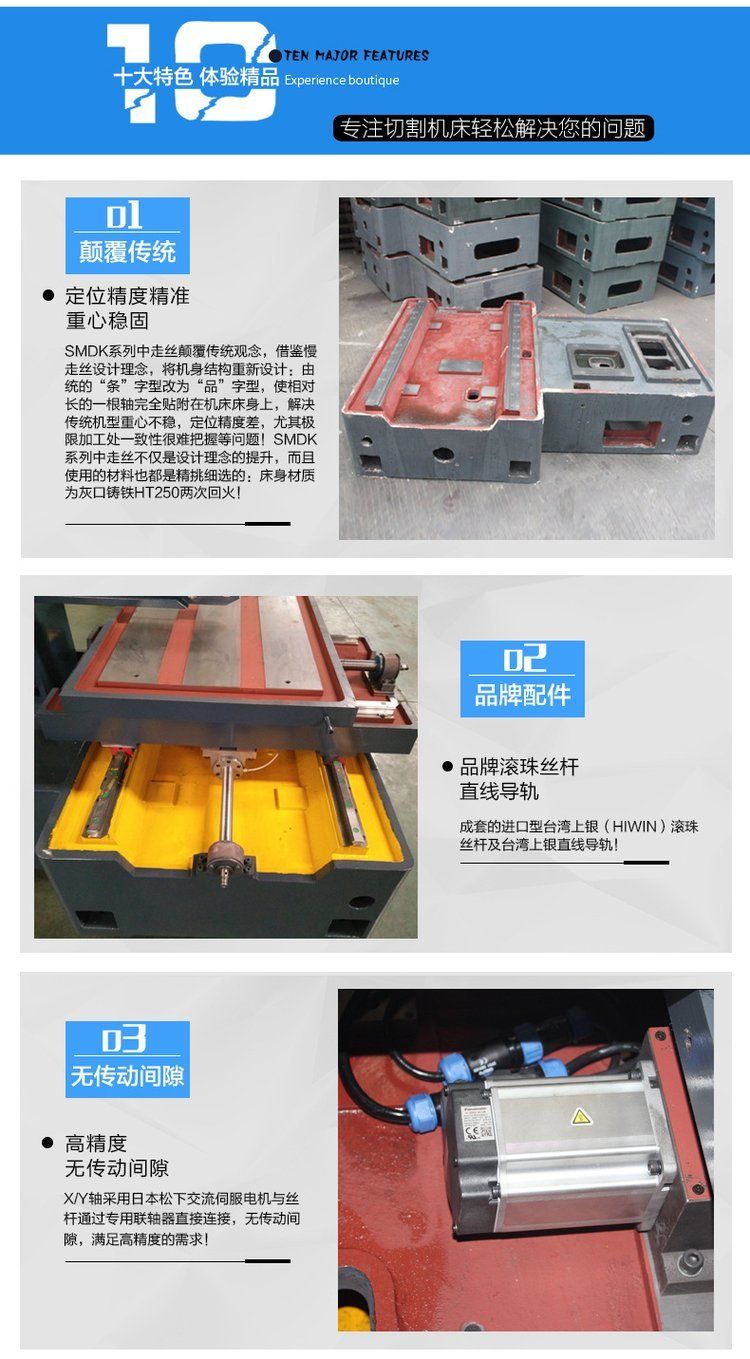 Hualong Dajin Zhongzuo Wire Cutting Brand Wire Cutting Machine Body Will Not Deform for Ten Years