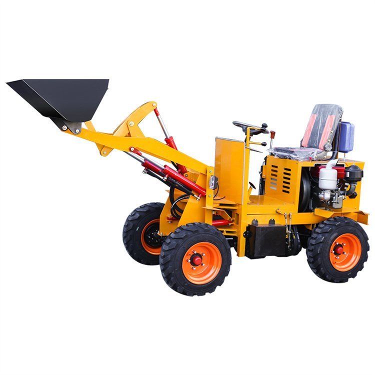 Nuocheng Small Loader Multifunctional Agricultural Farm Forklift Four wheel Drive Hydraulic Construction Site Loading and Unloading Truck