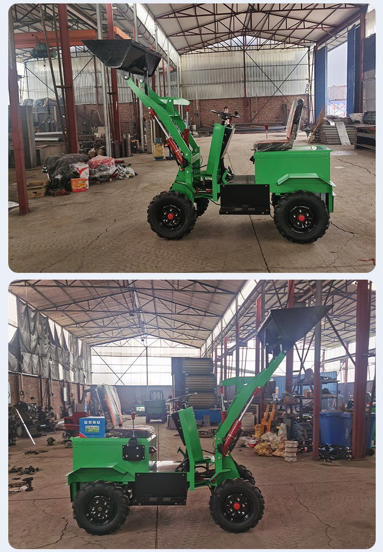 Four wheel drive small loader, diesel small forklift, construction site sand shovel and bulldozer