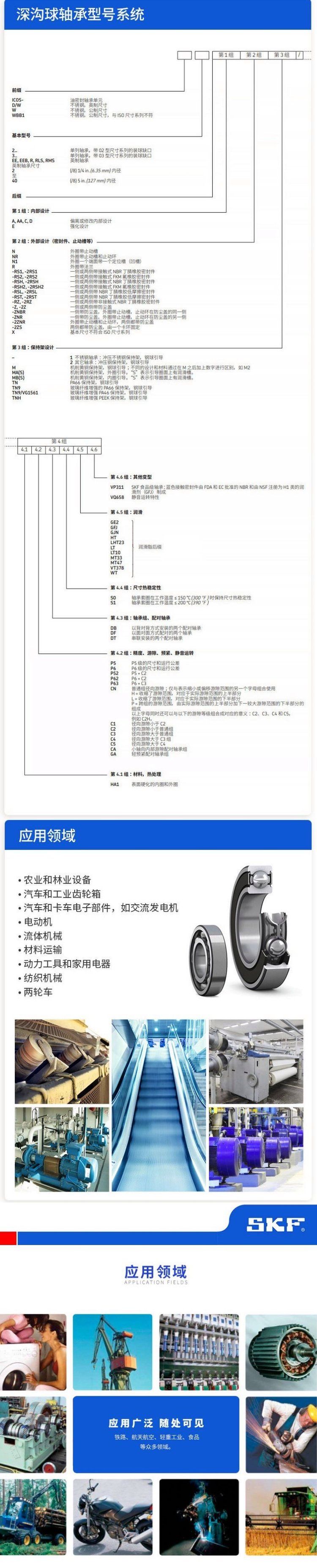 Stainless steel deep groove ball bearing, high speed, low noise, dustproof, wear-resistant, original imported