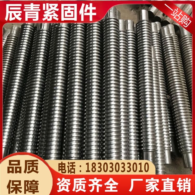 Trapezoidal thread screw, high-strength full thread stud, grade 8.8, grade 10.9 blackened full thread double head bolt