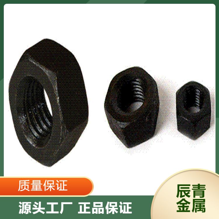 Manufacturer's supply of high-strength nuts, grade 8.8 blackened black carbon steel outer hexagonal nuts, M, various models