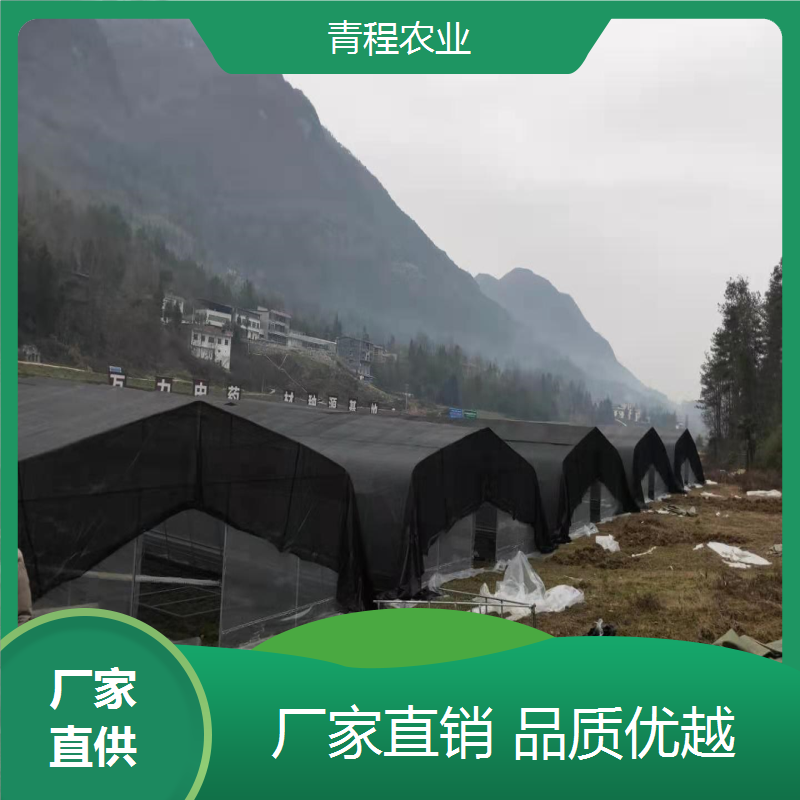 Qingcheng Agricultural Sunlight Mushroom Planting Steel Frame Black and White Film Mushroom Shed Construction, Stable Aftersales Maintenance Performance