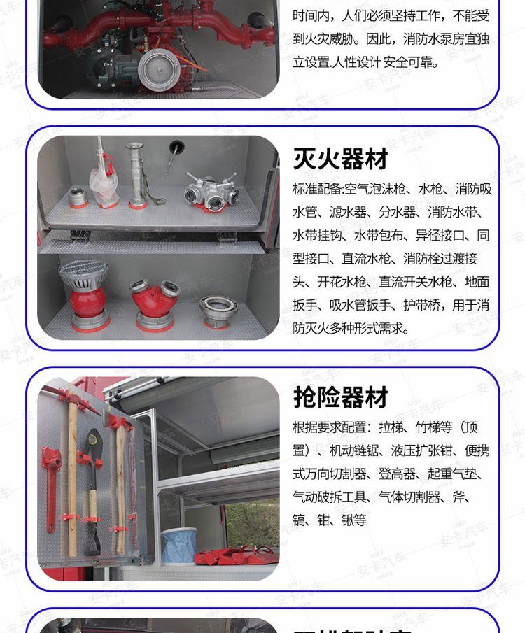 Dongfeng medium-sized urban water tank fire truck has complete main fire emergency rescue and firefighting functions