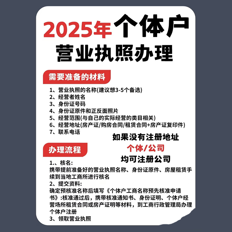 个体注册对经营者有啥条件