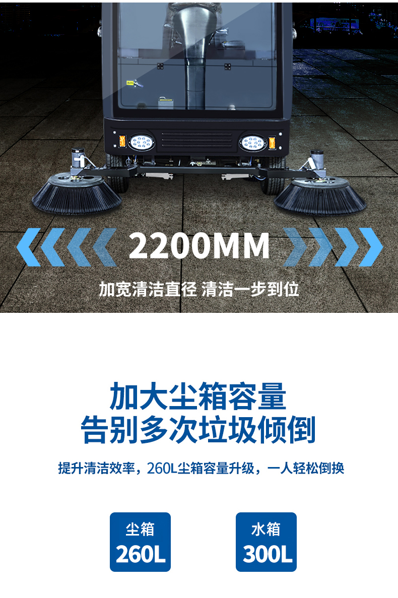 Driving electric sweeper for property management, community sanitation, road cleaning, factory workshop use, car mounted sweeper