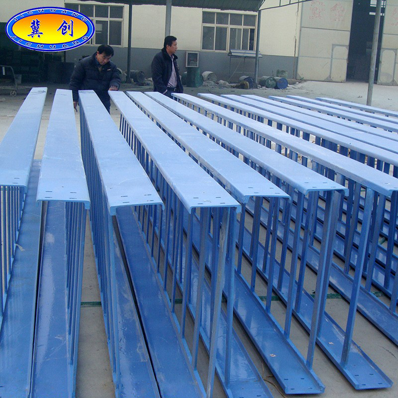 Fireproof cable weak current trough type bridge, fiberglass wire frame, punched cable trough