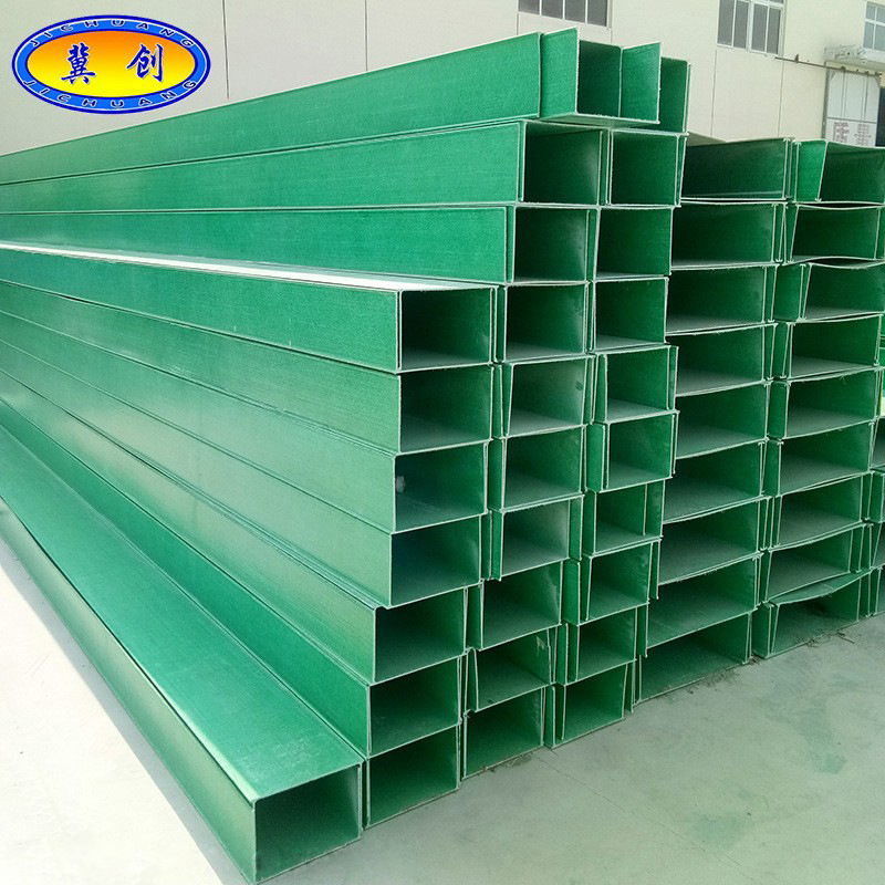 100 * 75 cable tray box for Jichuang fiberglass trough type direct bridge railway