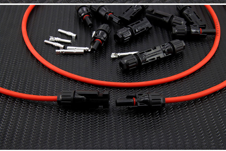 【 Customized 】 Photovoltaic line connector MC4 connector solar panel connection component male and female waterproof