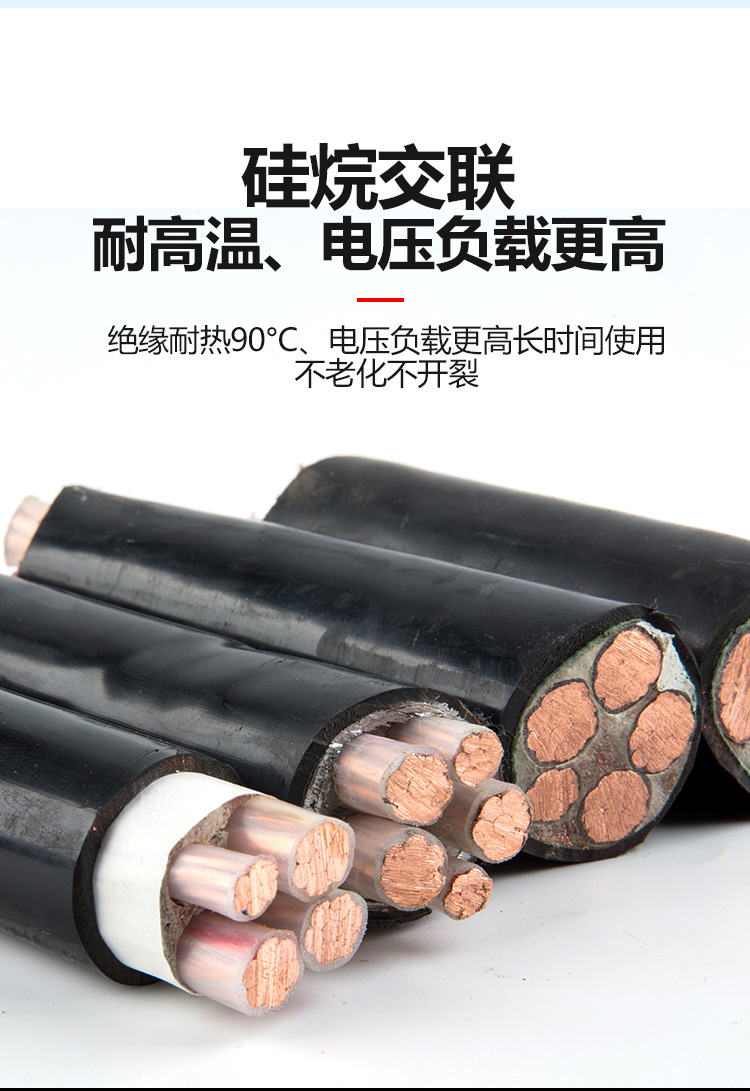 Yingrunjia national standard copper core YJV4 core 70m2 outdoor engineering anti-aging cable