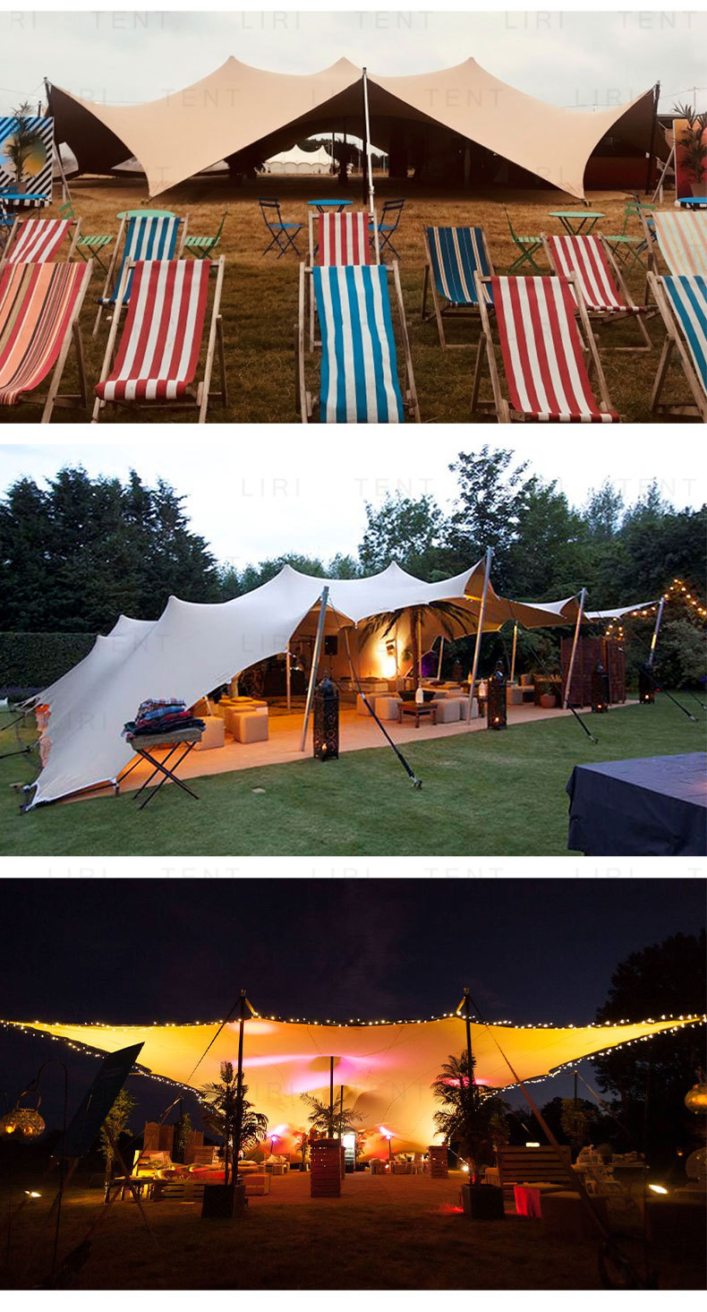 250 people outdoor grass beach cocktail party stretch stretch stretch fabric tent canopy wedding activity tent