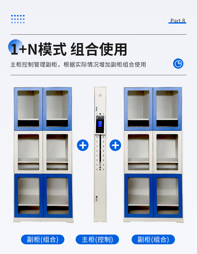 Intelligent locker, water park, amusement park, transparent electronic wardrobe, facial recognition, WeChat scanning code storage cabinet