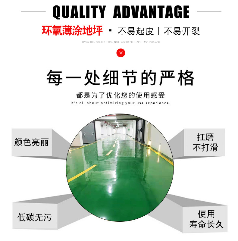 Matte wear-resistant and dustproof sealing curing agent, epoxy floor paint, parking lot, Hello Building Materials