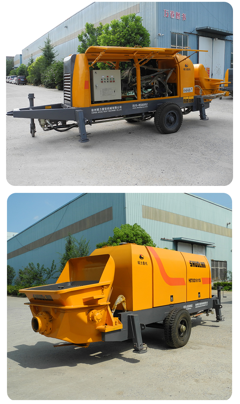 Shuoli Heavy Machinery Large Aggregate Feeding Machine Pump Fast Delivery High Pressure Concrete Delivery Pump for Headrace Tunnel