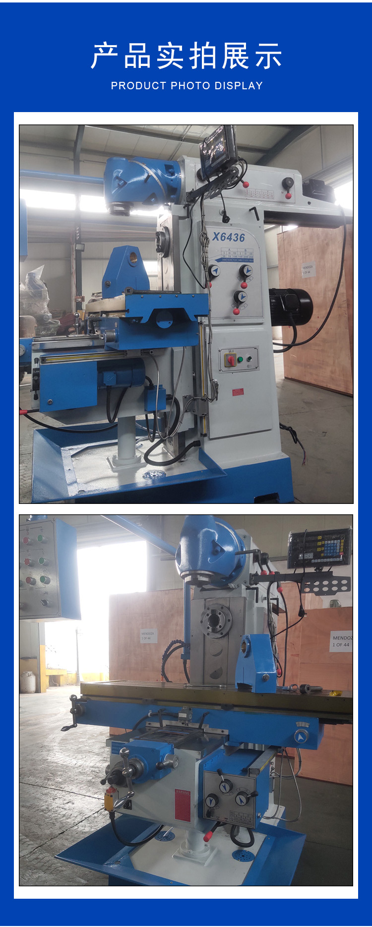 The operation steps of the adjustable X6436 rotary head milling machine and multi axis CNC drilling machine are simple