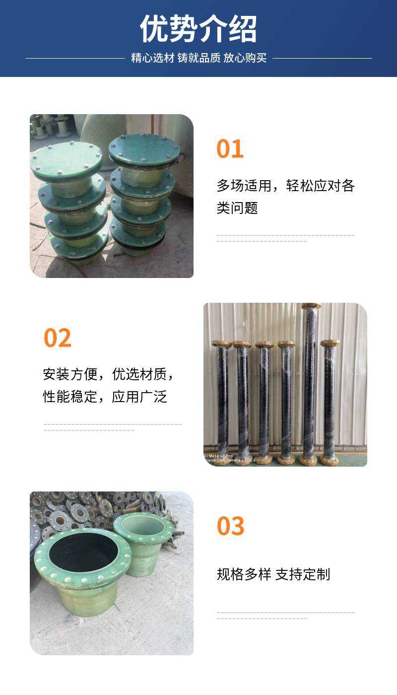 Chemical fiberglass pipe fittings for wrapped sand pipes, anti-corrosion and compression resistant elbows, and drainage special-shaped fittings