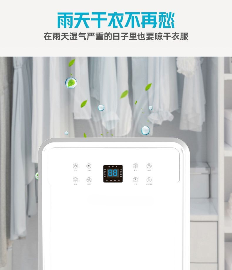 Ruiwang 60L dehumidifier household dehumidifier industrial silent dehumidifier high-power villa dehumidifier