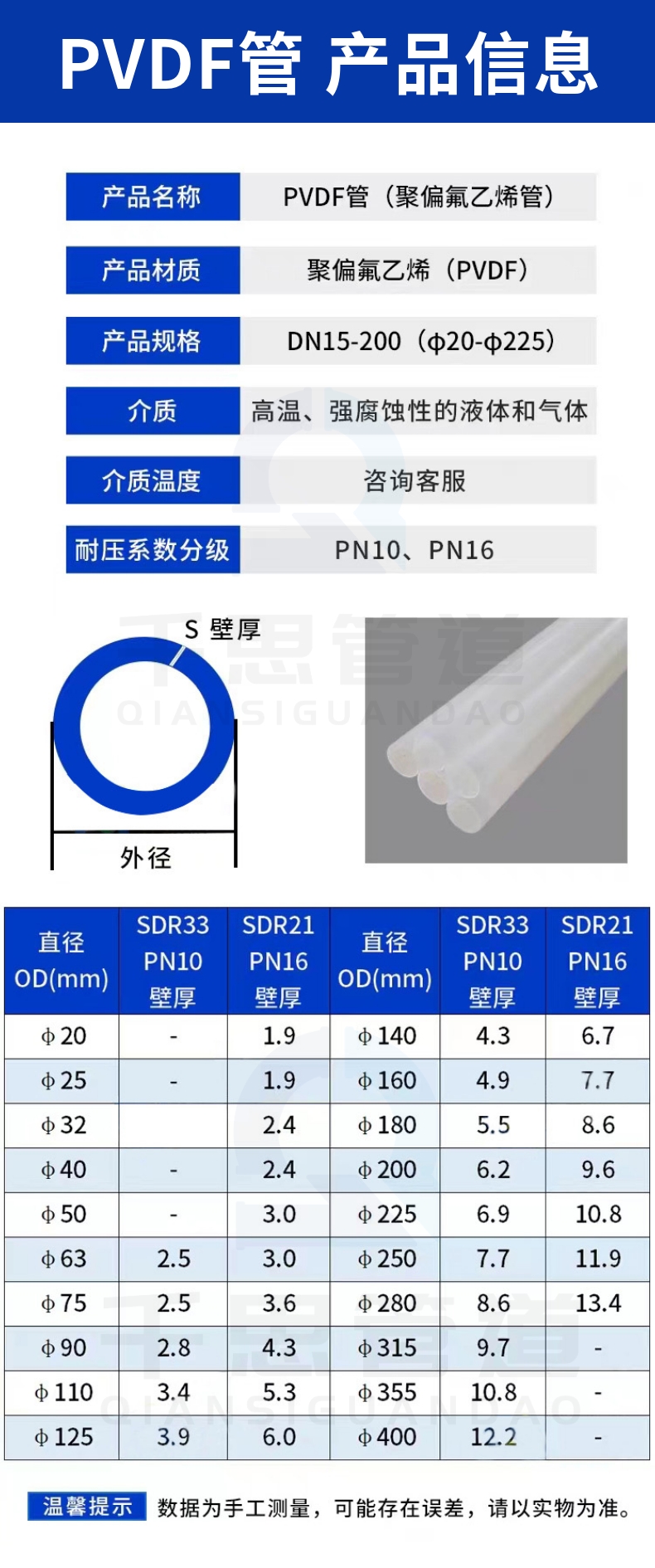 Qiansi supports customized cutting of semi hard transparent plastic hose PVDF heat shrink tubing