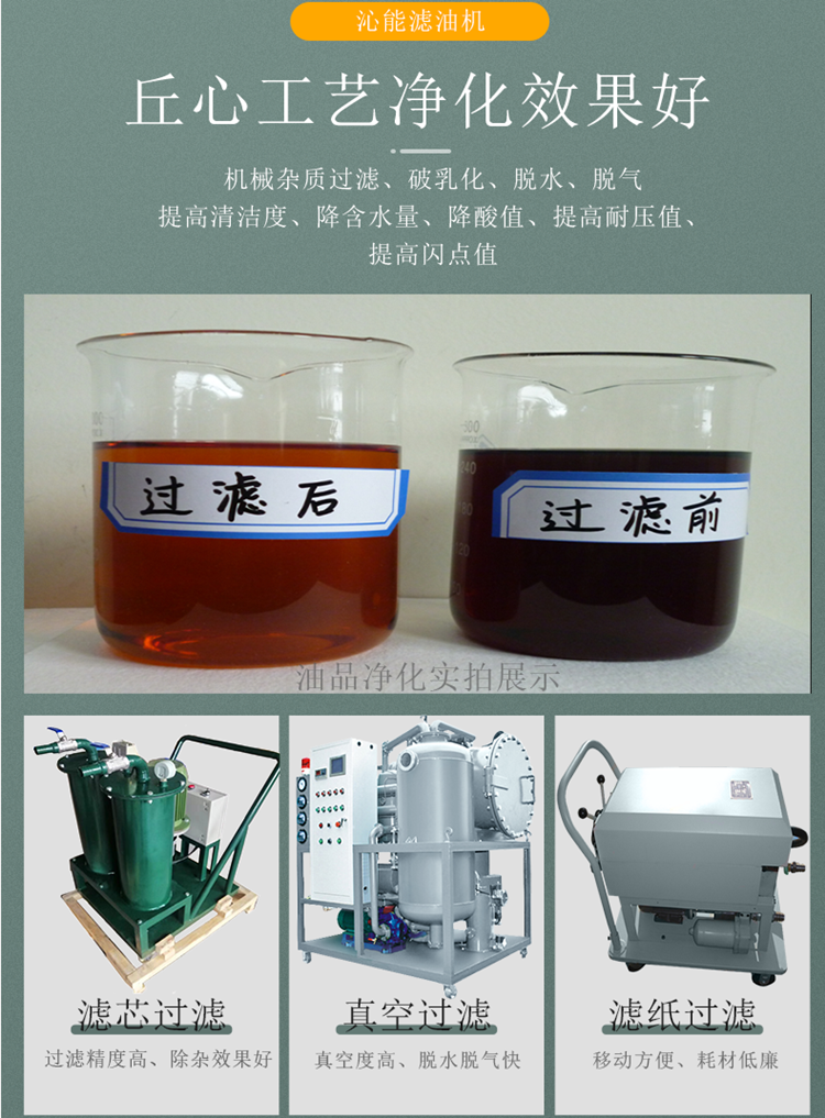 Support customized precision filtration oil turbine oil purifier Qinneng brand