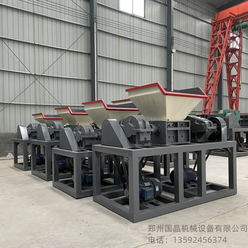 Building template, wooden block, newspaper circuit board, iron filings, large new dual axis plastic shredder, Guojing Machinery