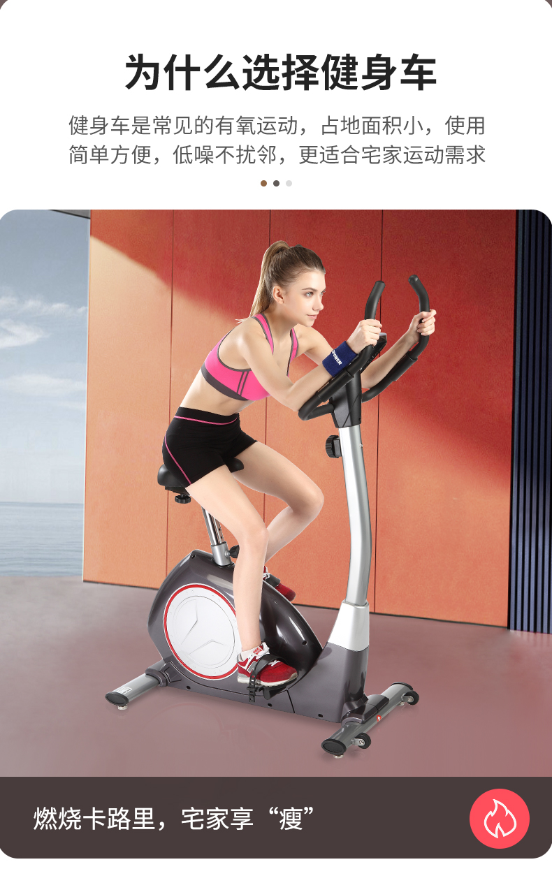 Kanglejia K8718 Fitness Bike Household Dynamic Bicycle Silent Magnetic Control Indoor Bicycle Sports Bicycle