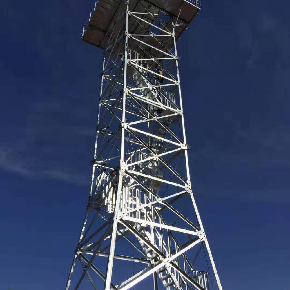 Yinghao Supply Monitoring Tower Forest Grassland Fire Protection Building Watchtower Hot dip Galvanized Remote Road Monitoring Tower