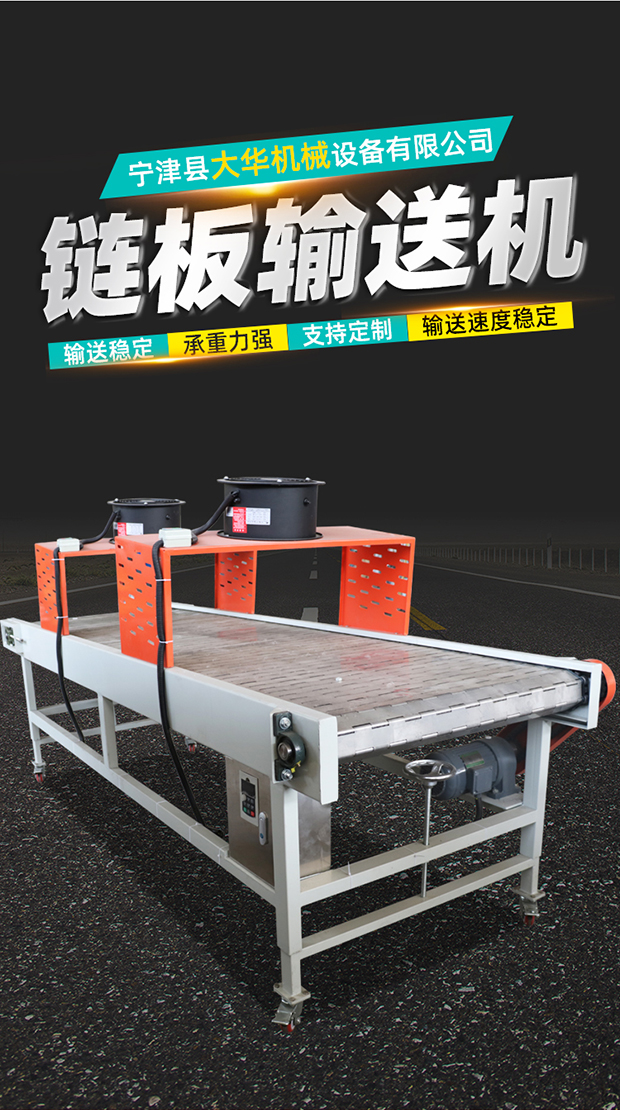 Dahua Machinery Air Cooled Dehydration and Sterilization Heavy Chain Plate Conveyor Car Production Line Conveyor Device