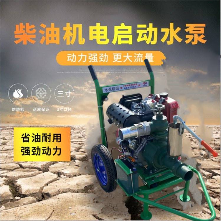 Garden greening sprinkler pump diesel 3-inch high lift pump cart portable irrigation water pump