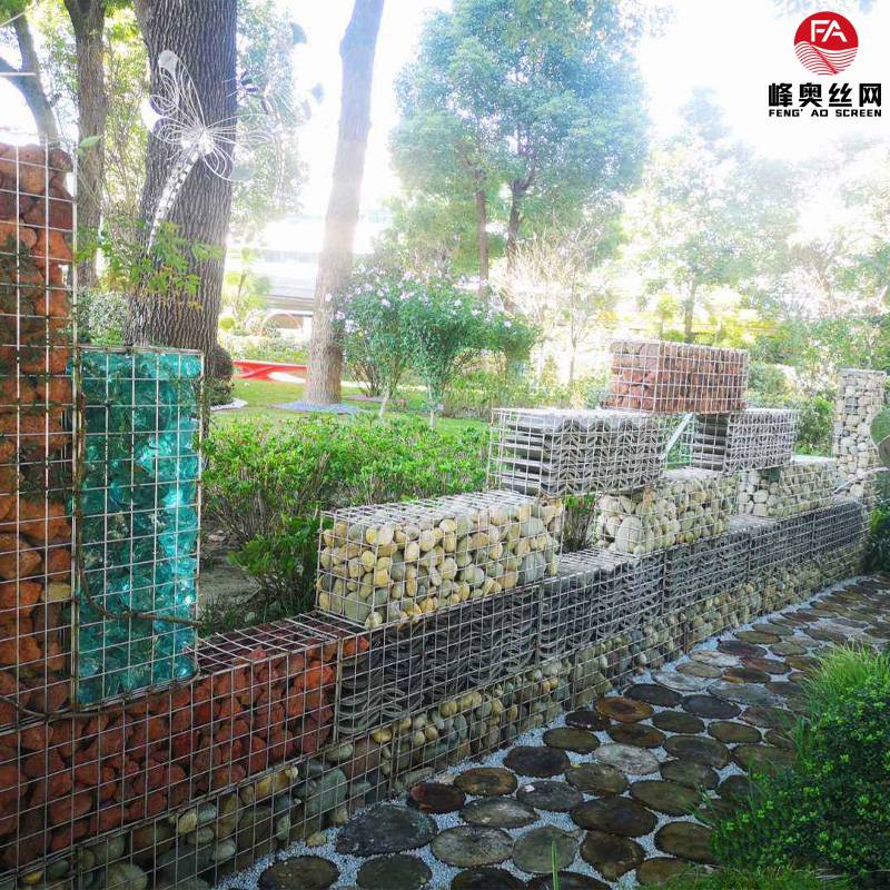 Supply C45 buckle link gabion landscape wall galvanized steel gabion mesh wall electric welding gabion mesh