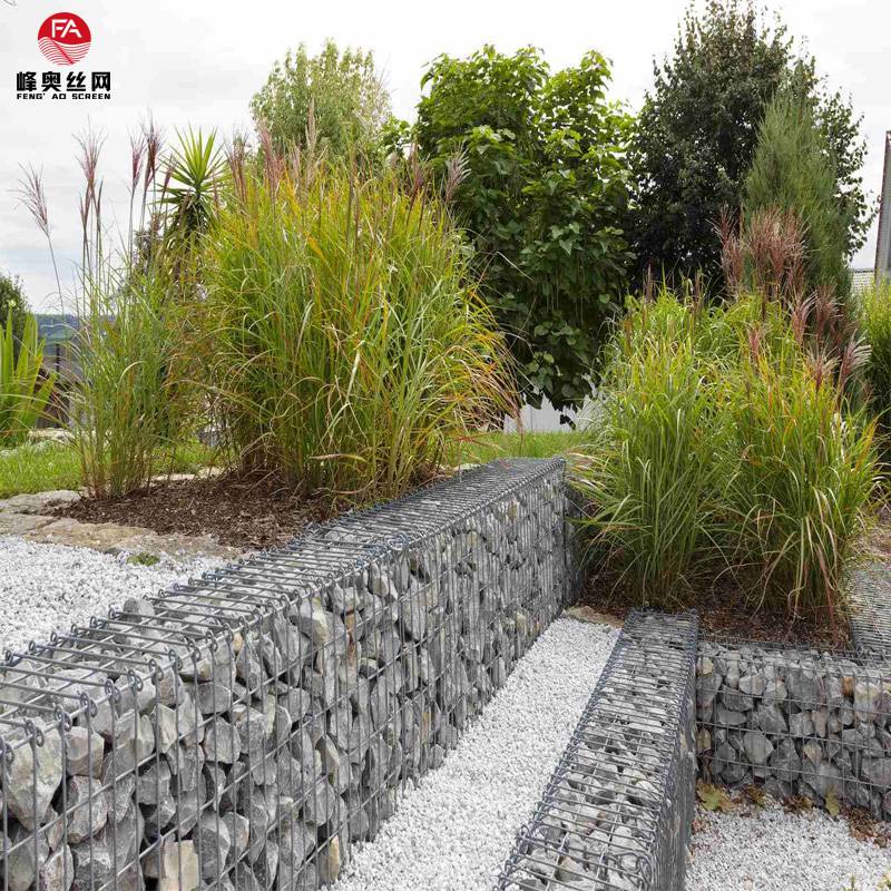 Supply C45 buckle link gabion landscape wall galvanized steel gabion mesh wall electric welding gabion mesh