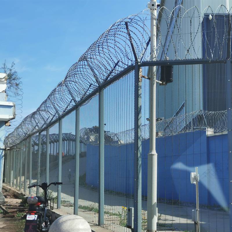 Border fence prohibits personnel from crossing * * * galvanized border fence