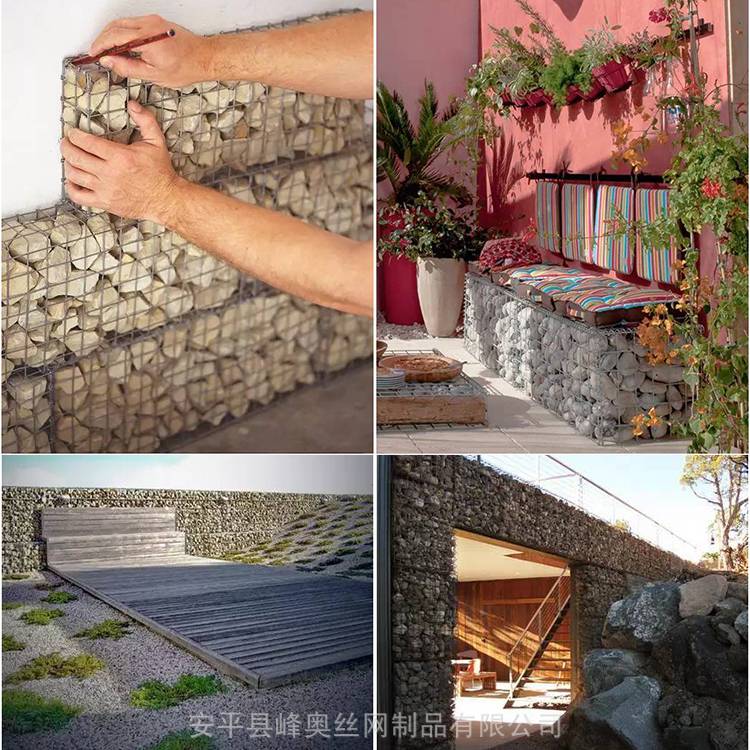 Supply C45 buckle link gabion landscape wall galvanized steel gabion mesh wall electric welding gabion mesh