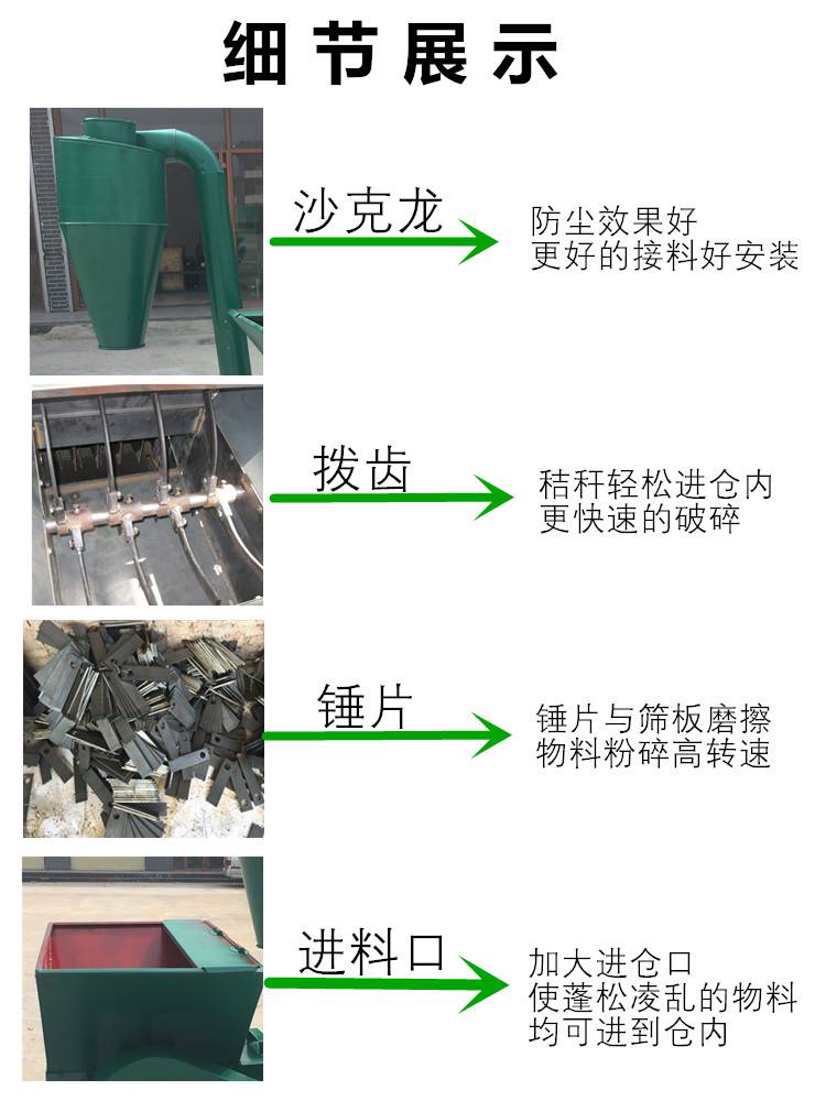 Branch crusher, straw and bark electric straw crusher, straw cutting, silk kneading, powder peanut seedling machine