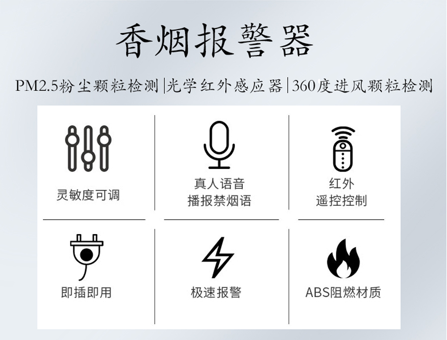 Adequate supply of goods, smoke alarm, will smoking trigger? Support customized source factory Antong Ruida Technology