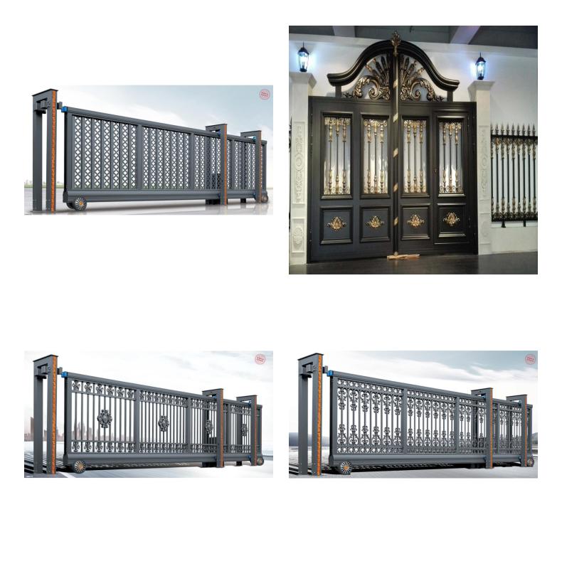 Hongmen Technology Aluminum Alloy Garden Community Factory Automatic Suspension Door 36V Motor Sliding Door