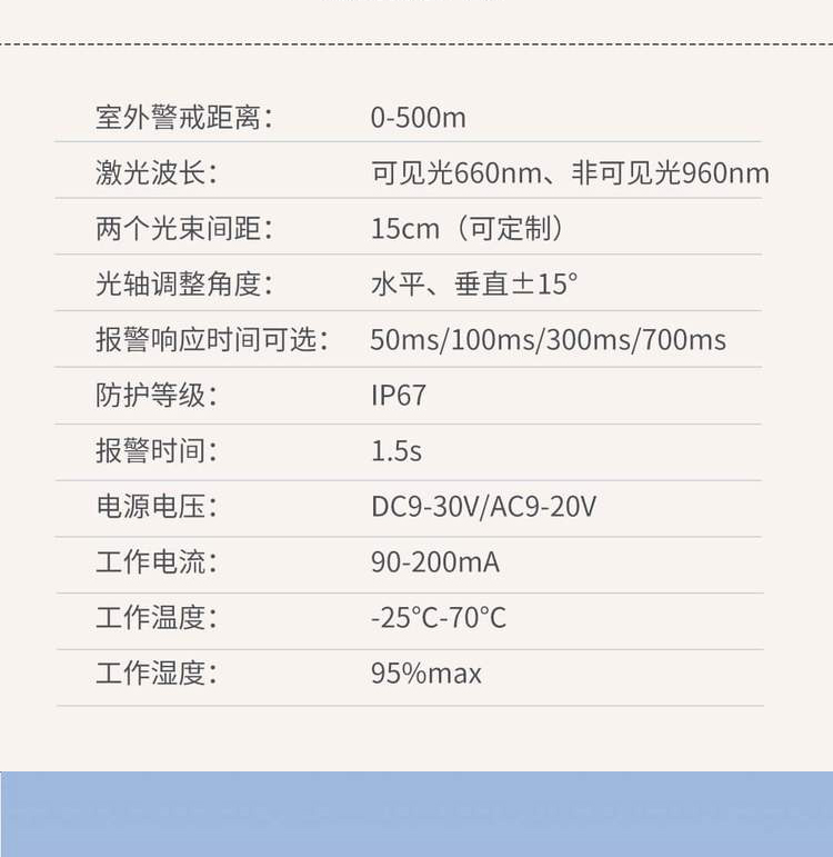 Sufficient and durable stock available, factory after-sales worry free, dual beam laser intrusion alarm, manufactured by Antong Ruida Intelligent