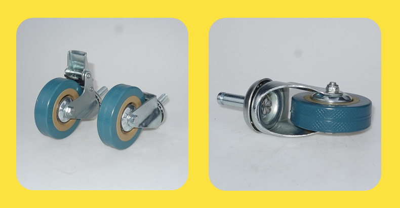 Grey rubber wheel, screw rod, universal caster, silent PVC steering wheel, nylon wheel, furniture rolling wheel manufacturer