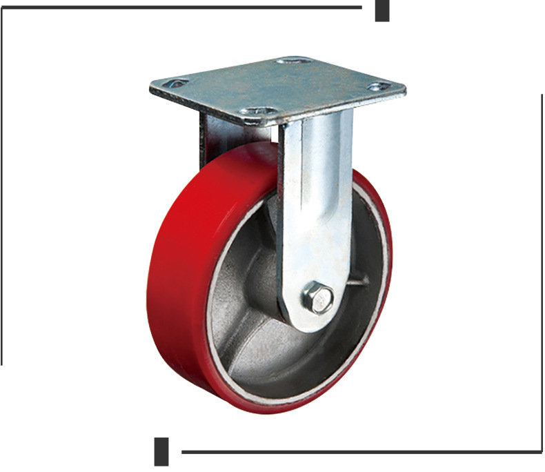 6-inch PU polyurethane heavy-duty casters with rubber wrapped universal silent iron core wheels, heavy-duty hand and foot stand wheels