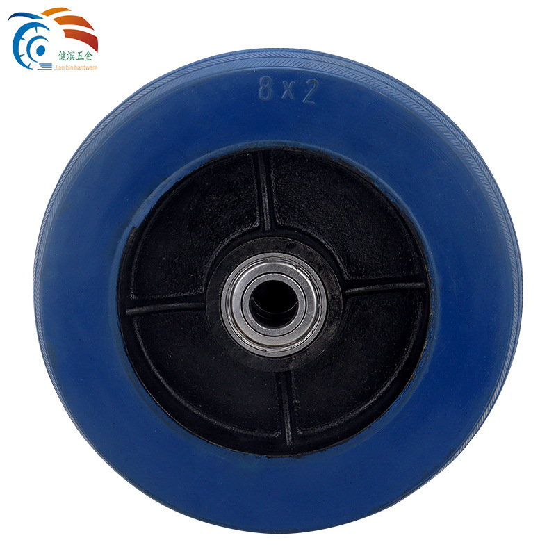 4 inch, 6 inch, 8 inch, and 10 inch iron core rubber silent wheels, heavy-duty universal casters, shelf boards, carts, carts, industrial wheels