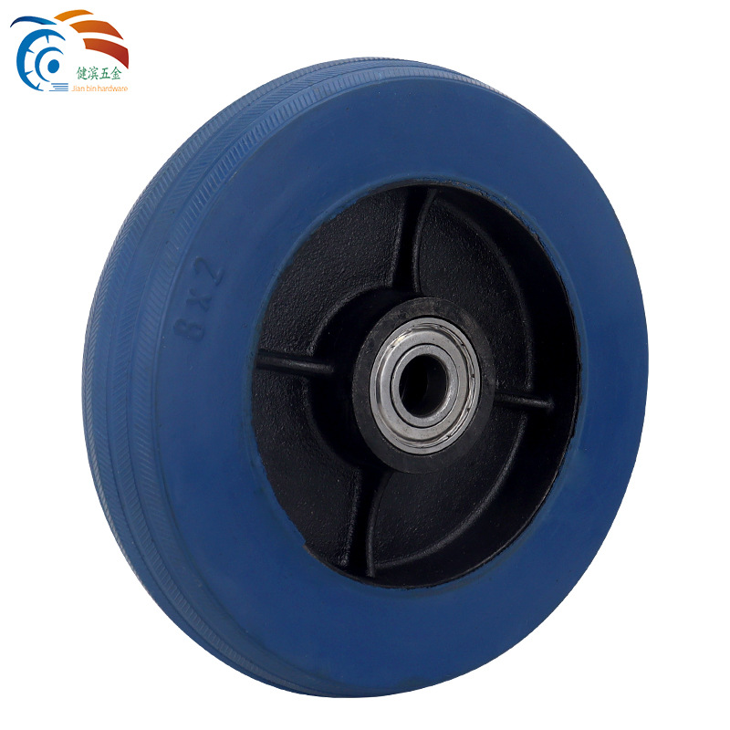 4 inch, 6 inch, 8 inch, and 10 inch iron core rubber silent wheels, heavy-duty universal casters, shelf boards, carts, carts, industrial wheels