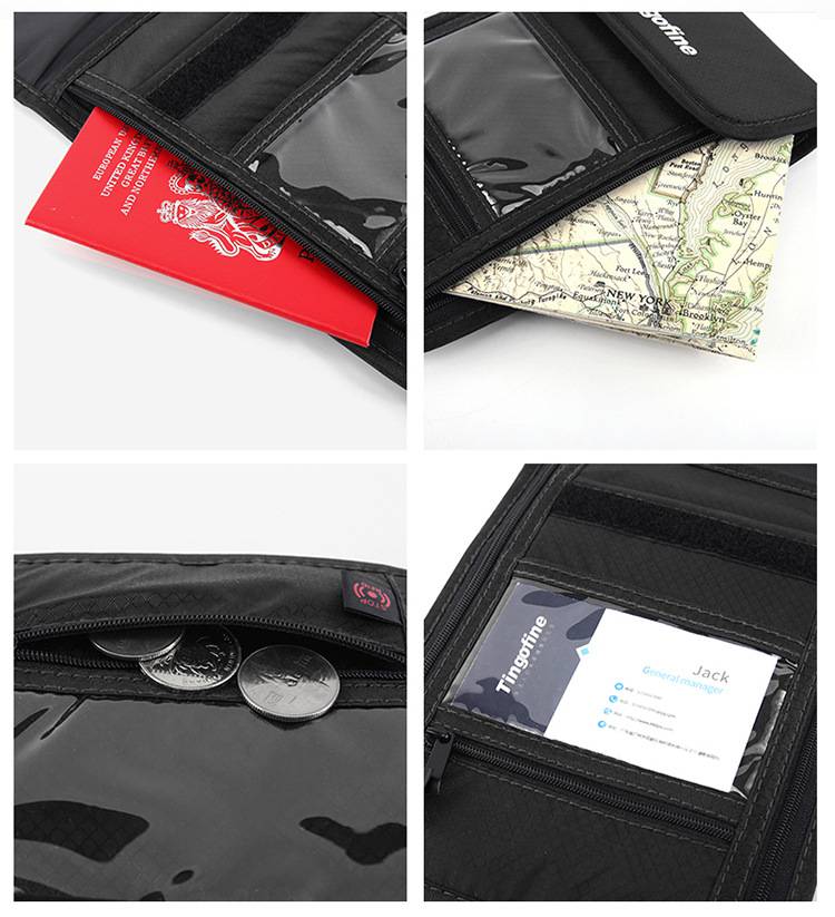 Weiqiang Customized Overseas Travel Document Package, External Neck, Passport, Mobile Phone Bag, RFID Burglar Proof Zero Wallet