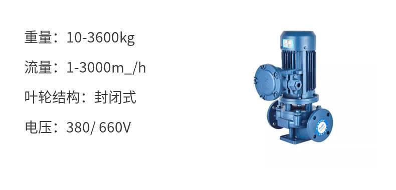 Kepler ISG pipeline centrifugal pump vertical cast iron stainless steel 40-160 wooden box can be equipped with explosion-proof motor