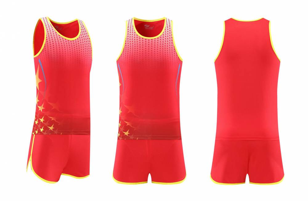 Boys' Track and Field Suit Z Primary and Secondary School Students' Track and Field Training Suit Set Marathon Running Team Kit