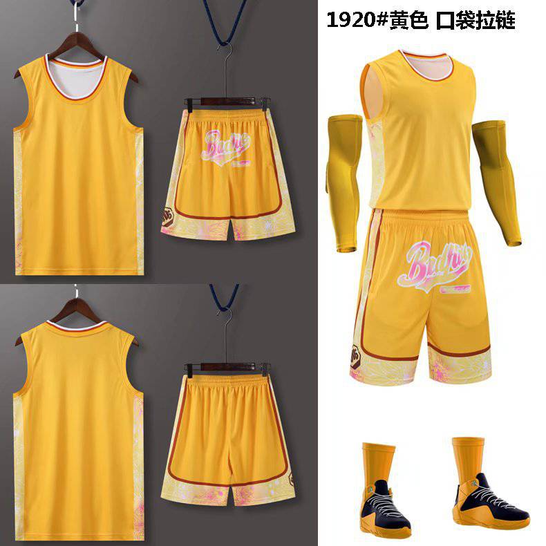 Men's and women's basketball jersey set, jersey printing, group purchase, training jersey, tank top, team jersey with zipper on both sides pockets